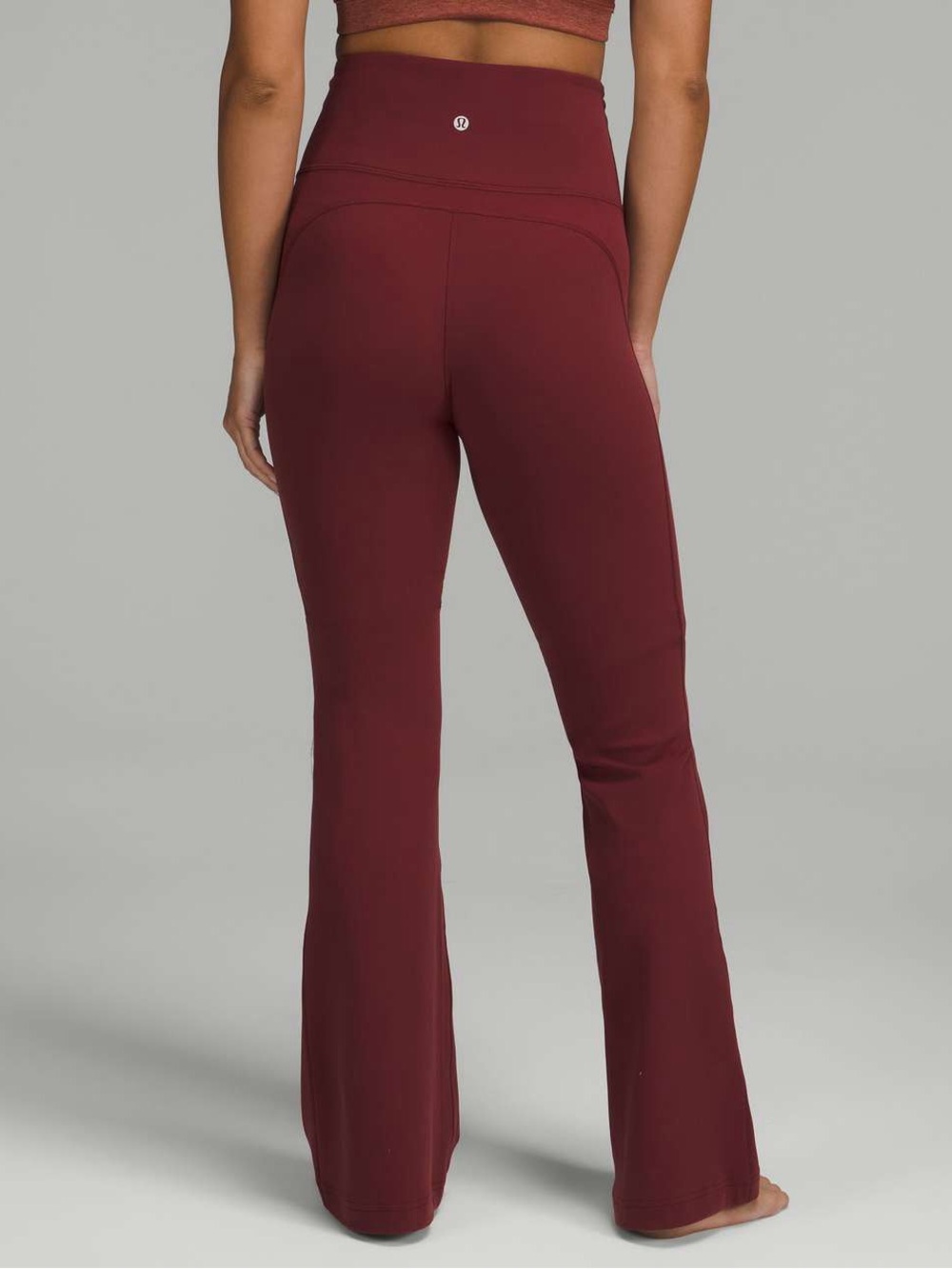 Lululemon Groove Super-High-Rise Flared Pant Nulu Red Merlot Size 2